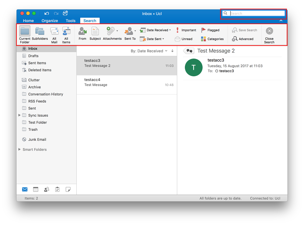 outlook for mac 2016 archive messages